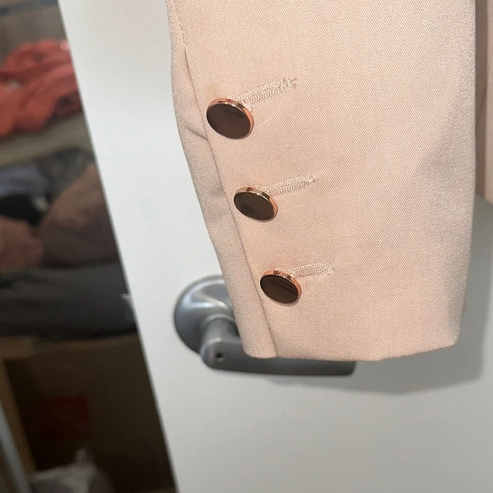 BARDOT blush pink and Double-Breasted Blazer w rose gold buttons NWT womens‎ 6 - Picture 4 of 5